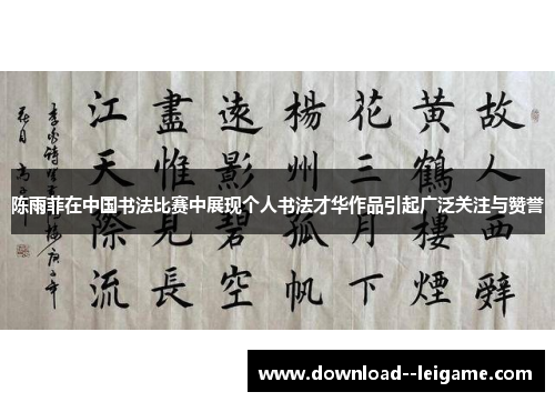 陈雨菲在中国书法比赛中展现个人书法才华作品引起广泛关注与赞誉